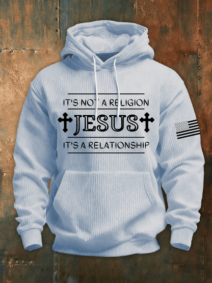 Men's Faith Print Knit Hoodie