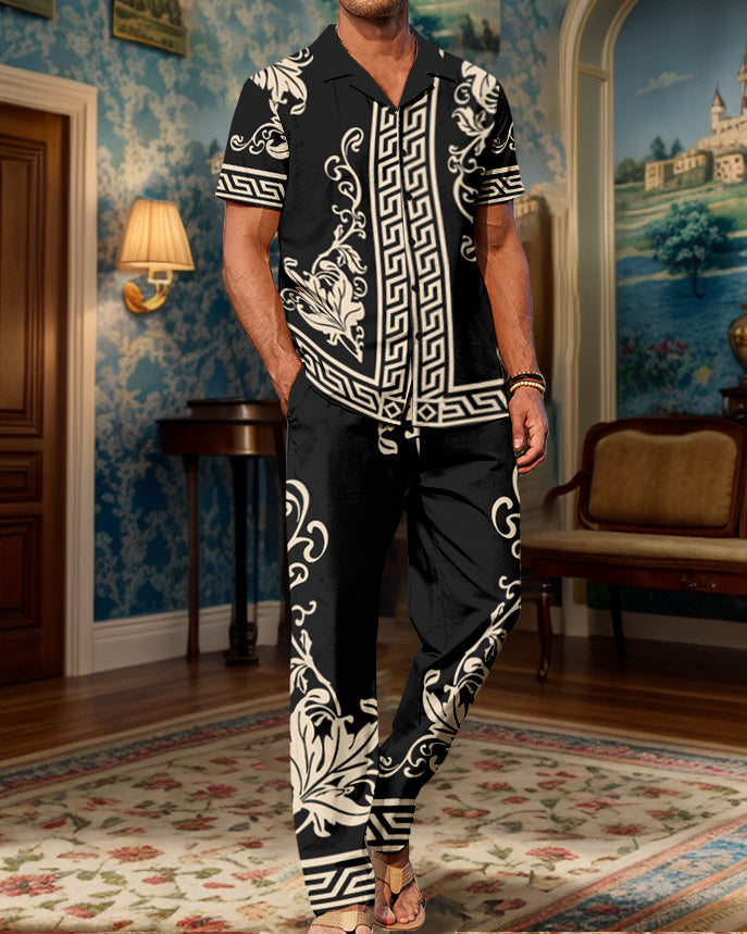 Rianmond Men's Gorgeous Floral Pattern Walking Suit
