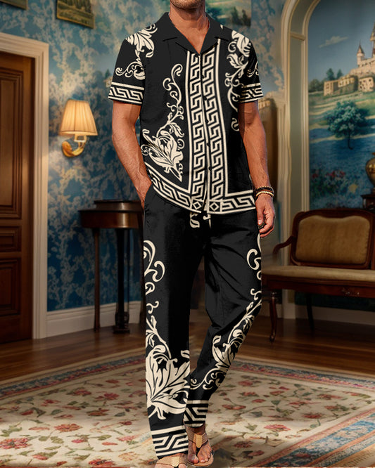 Rianmond Men's Gorgeous Floral Pattern Walking Suit