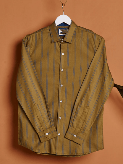 Men's Striped Business Casual Shirt