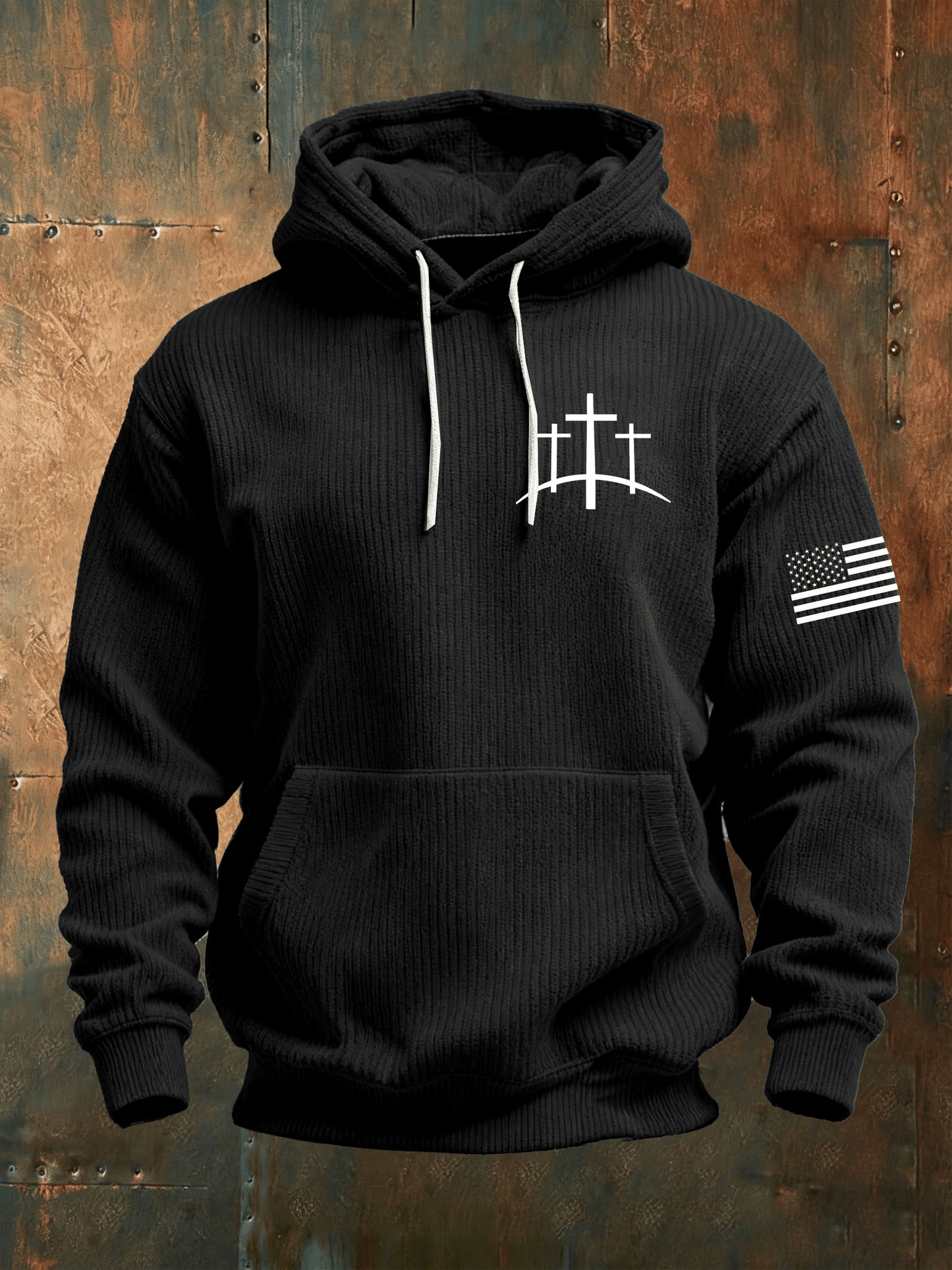 Men's Faith Print Knit Hoodie
