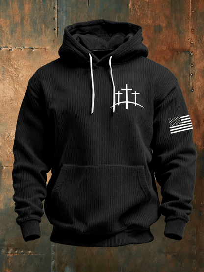 Men's Faith Print Knit Hoodie