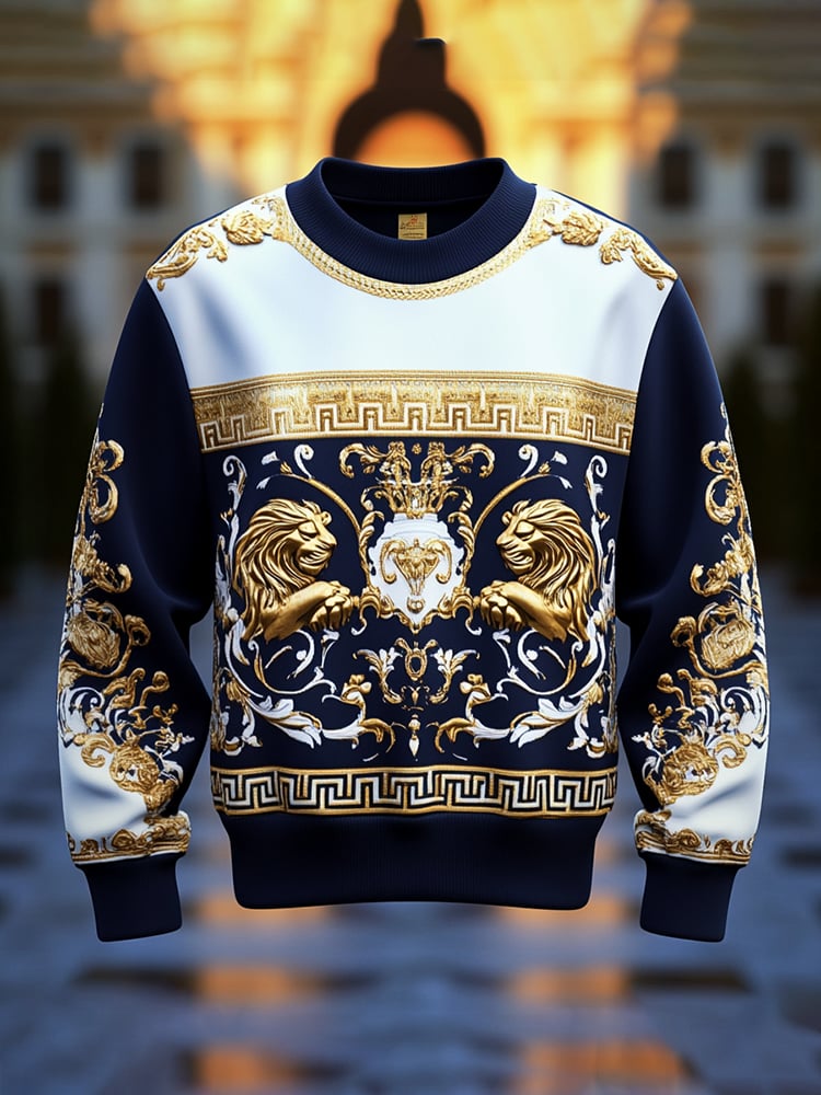 Men's Luxury Print Crew Neck Sweatshirt