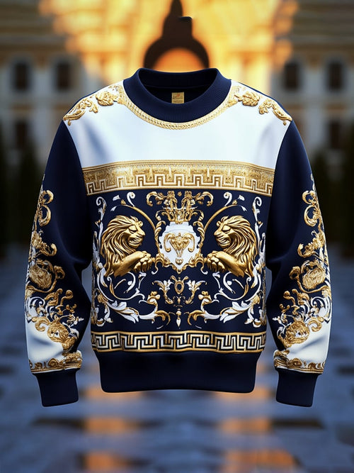 Men's Luxury Print Crew Neck Sweatshirt