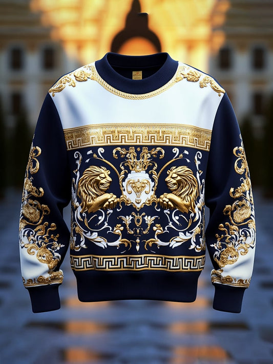 Men's Luxury Print Crew Neck Sweatshirt
