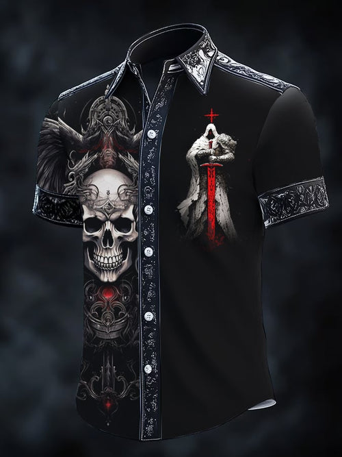 Men's Retro Gothic Dark Shirt