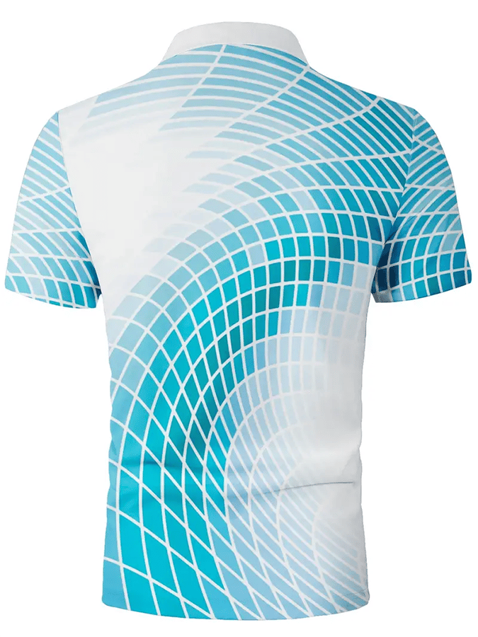 Men's Golf Casual Printed Casual Polo Shirt