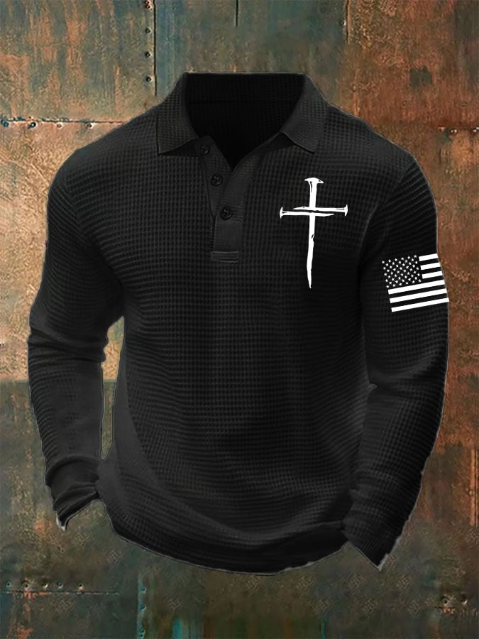 Men's Casual Faith Waffle Button Top