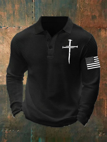 Men's Casual Faith Waffle Button Top