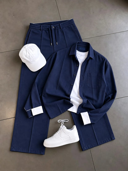 Men's Long-Sleeve Shirt and Pants Set