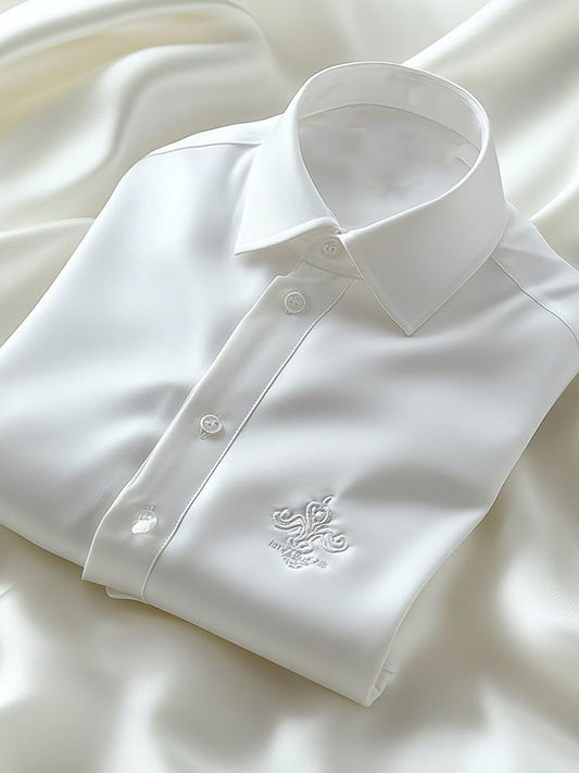 Men's Business Casual Lapel Short Sleeve Shirt