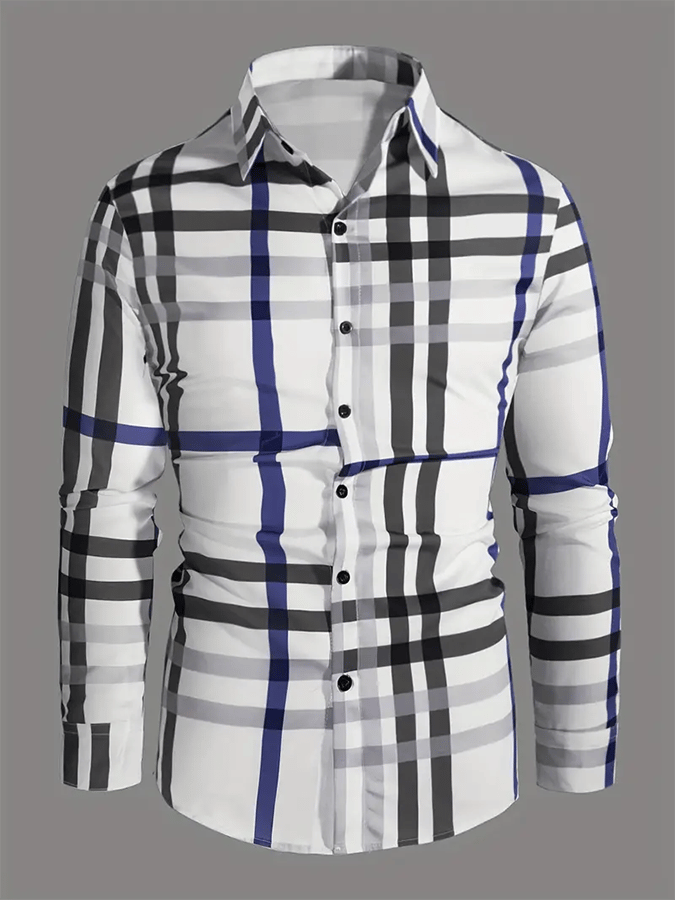Men's Plaid Business Casual Shirt
