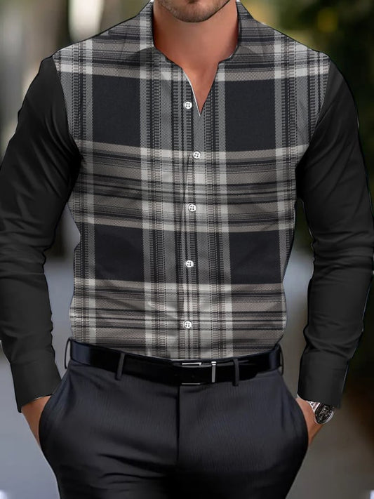 Men's Business Style Printed Shirt