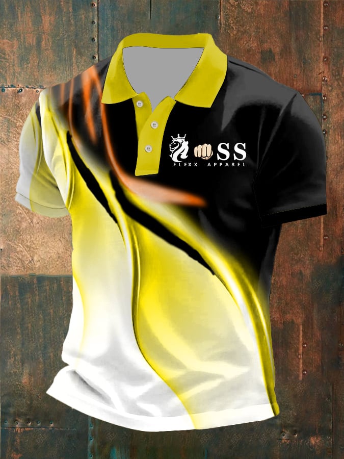 Men's Fashion Casual Business Contrast Color Polo