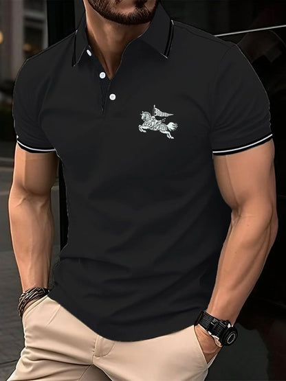 Casual Men'S Zipper Polo