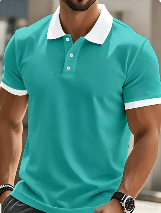 Men's Business Casual Printed Casual POLO Shirt