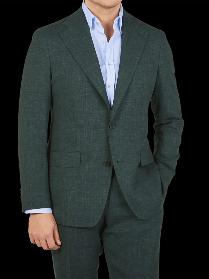 Men's Retro Single Breasted Pocket Design Casual Suit