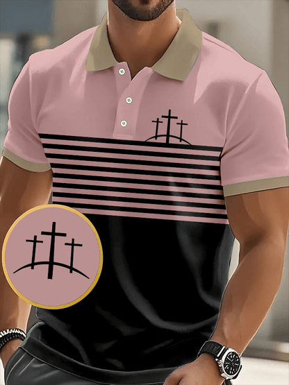 Men's Faith Printed Casual Polo Shirt