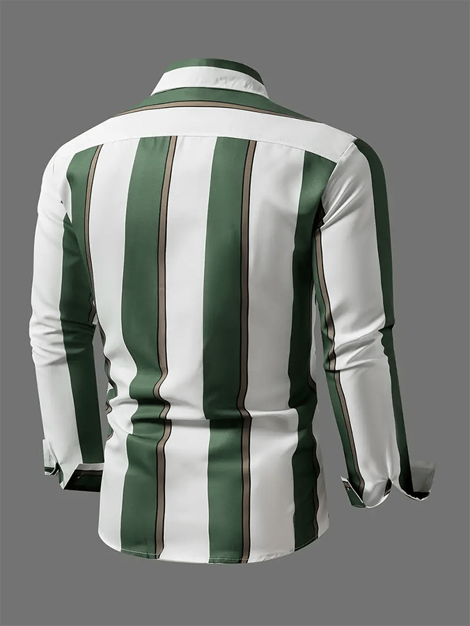 Men's Striped Business Casual Shirt