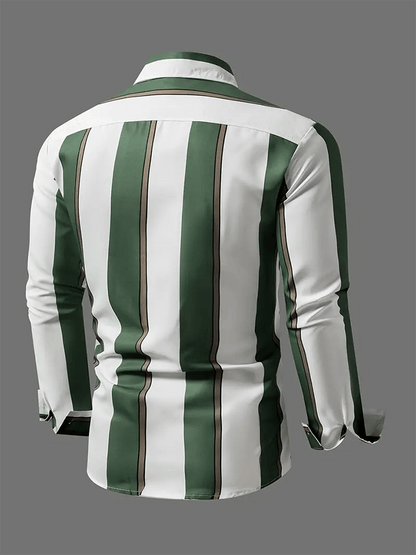 Men's Striped Business Casual Shirt