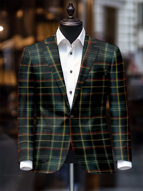 Men's Retro Casual Plaid Blazer