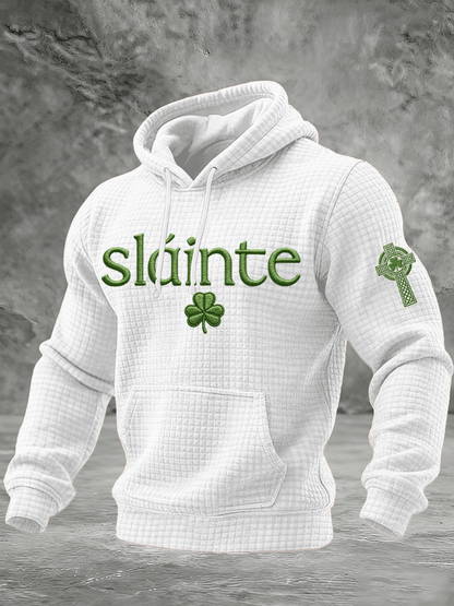 Men's St. Patrick's Day Print Checkered Hoodie