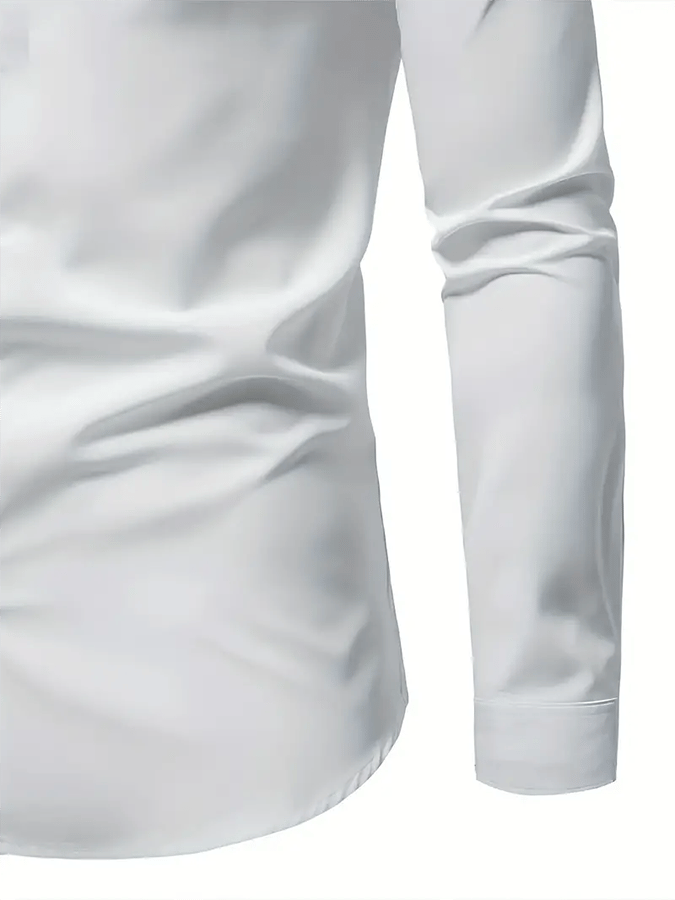 Men's Solid Color Design Business Casual Shirt