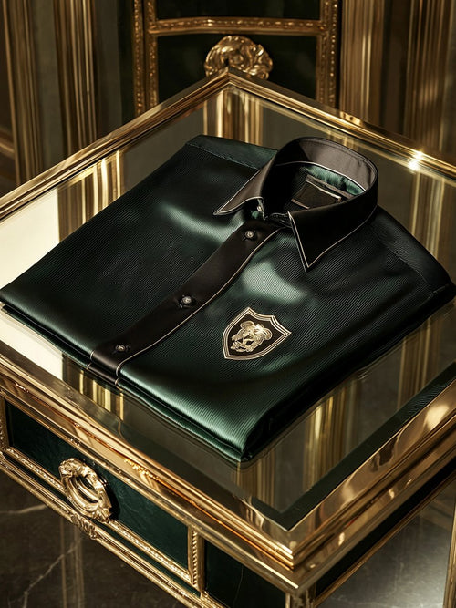 Men's Satin Luxury Business Long Sleeve Shirt