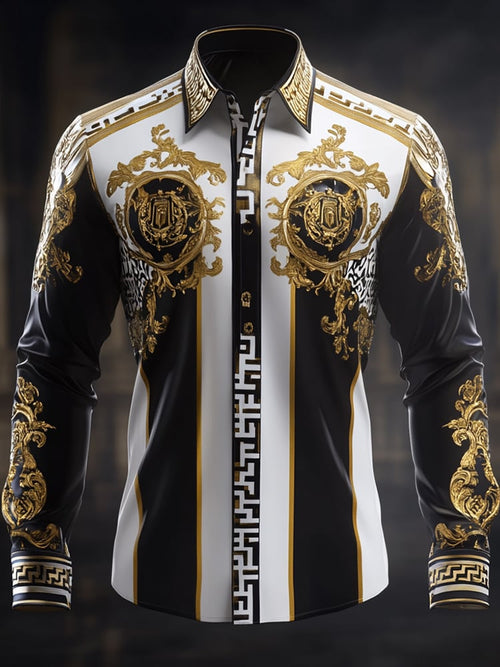 Men's Satin Luxe Long Sleeve Button Down Shirt