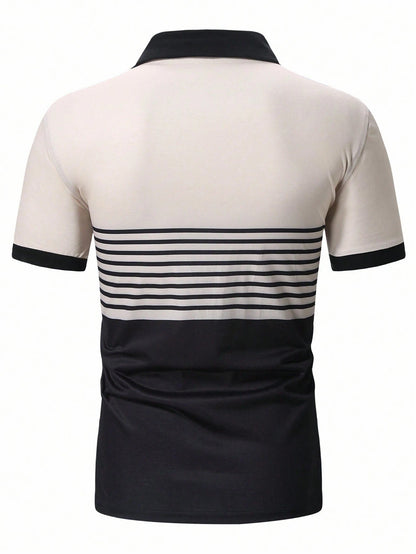 Men's Printed Casual POLO Shirt