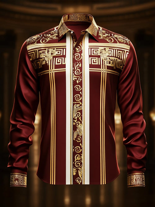 Men's Satin Luxe Long Sleeve Button Down Shirt