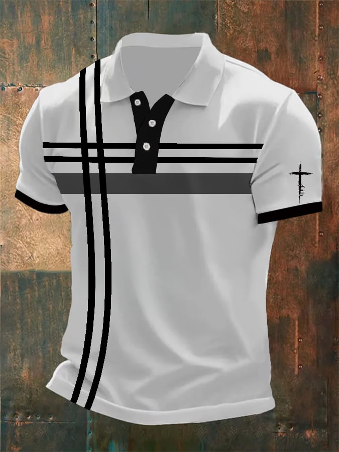 Men's Faith Casual POLO Shirt Tops