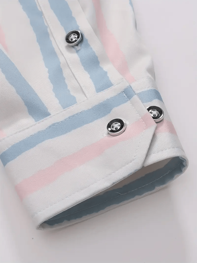 Men's Striped Business Casual Shirt