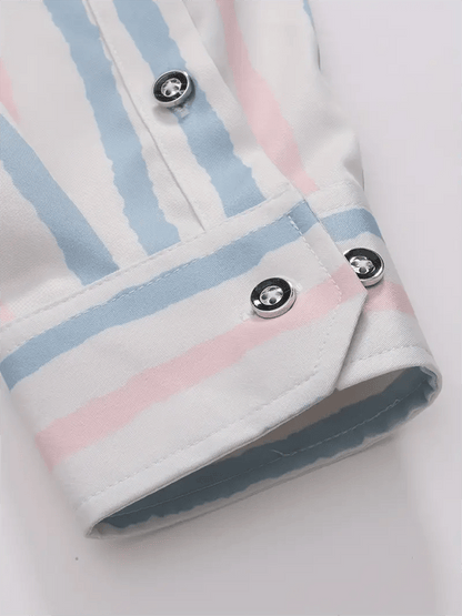 Men's Striped Business Casual Shirt