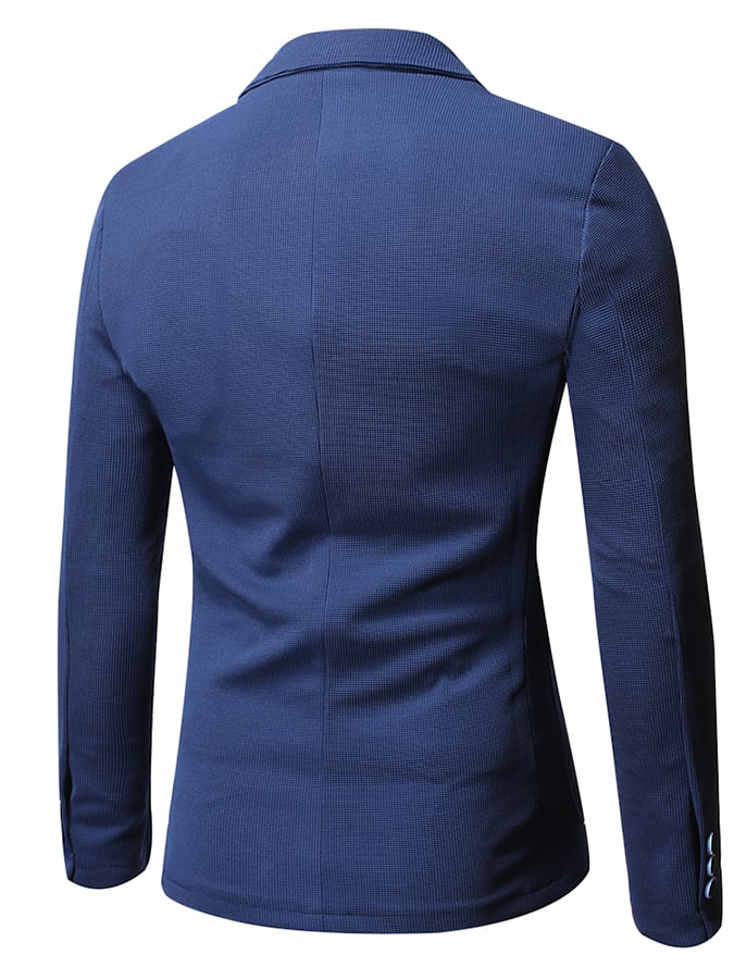 Men's Casual Fashion Two Button Waffle Blazer
