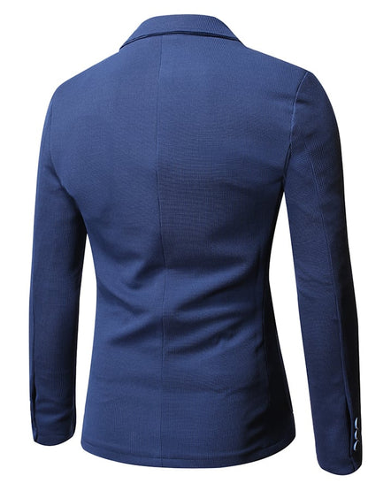 Men's Casual Fashion Two Button Waffle Blazer