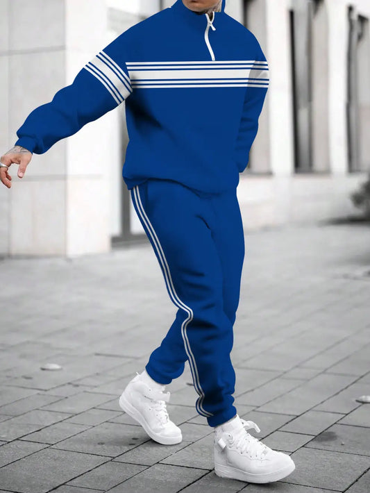 Relaxed Zipper Long Sleeve Two Piece Set