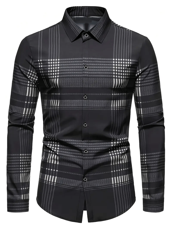 Men's Plaid Business Casual Shirt