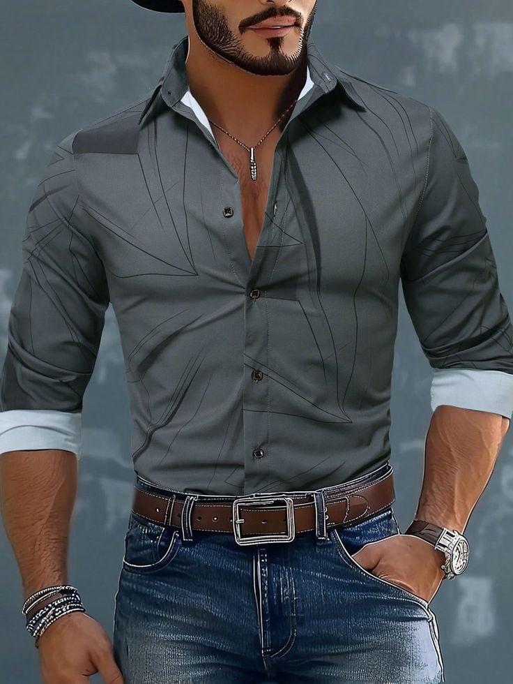 Men's Luxury Business Long Sleeve Shirt