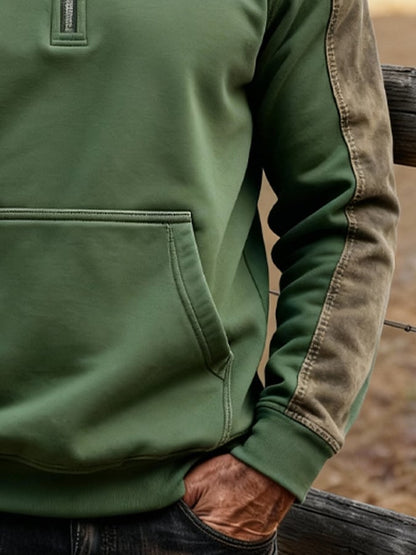 Men's Vintage Comfortable Zip-Up Hooded Sweatshirt