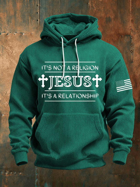 Men's Faith Print Knit Hoodie