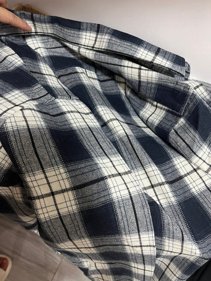 Men'S Retro Plaid Cotton Shirt