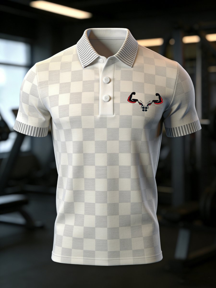Men's business casual fitness polo shirt