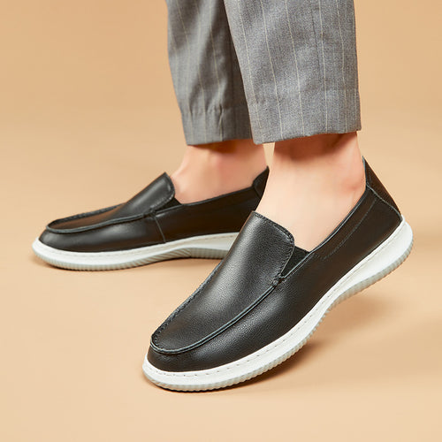 Men's Leather British Style Slip-On Casual Loafers