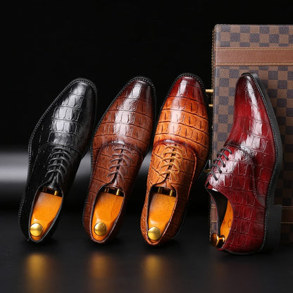 Business Casual British Style Fashion Men'S Leather Shoes