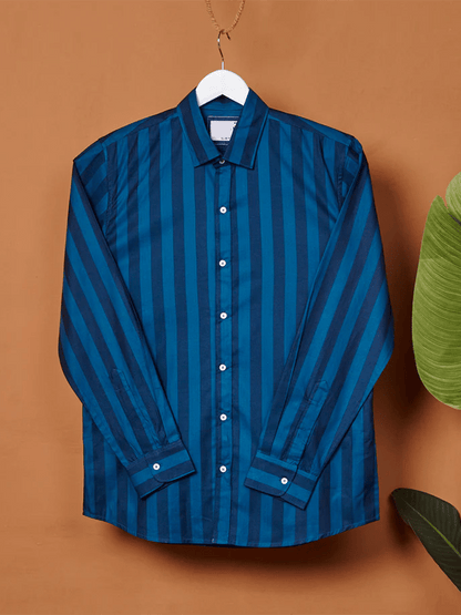 Men's Striped Business Casual Shirt