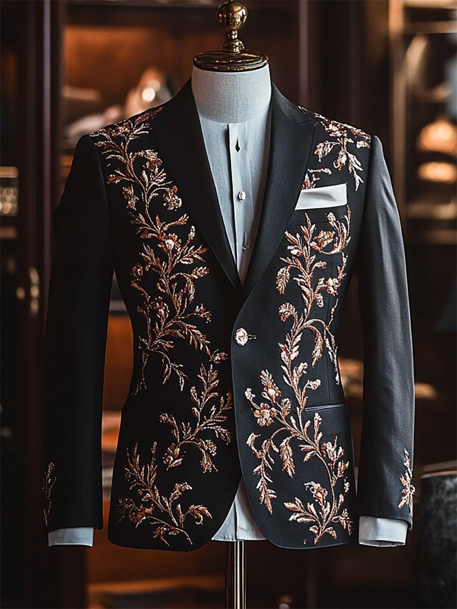 Men's Vintage Casual Paisley Blazer