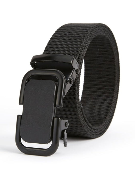 Men's outdoor training automatic buckle nylon canvas braided belt