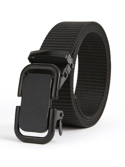 Men's outdoor training automatic buckle nylon canvas braided belt