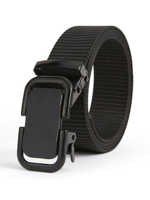 Men's outdoor training automatic buckle nylon canvas braided belt